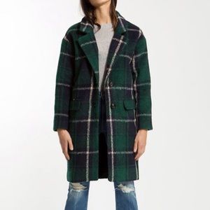 Green Plaid Fall Coat